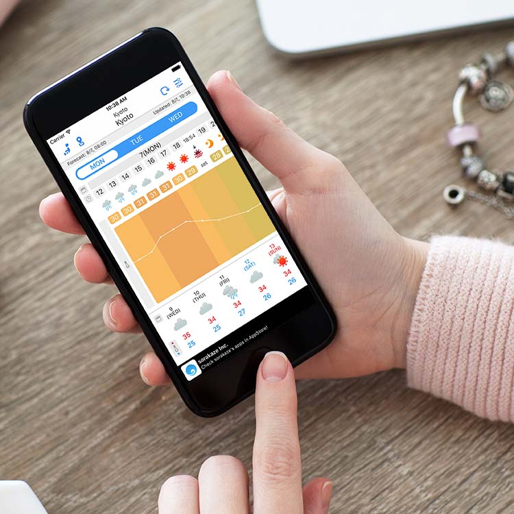 Detailed forecast screen on iPhone